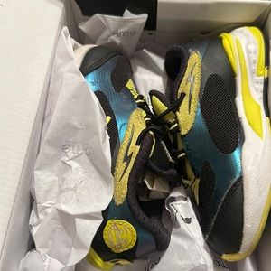 Toddler size 8 emoji puma tennis shoes